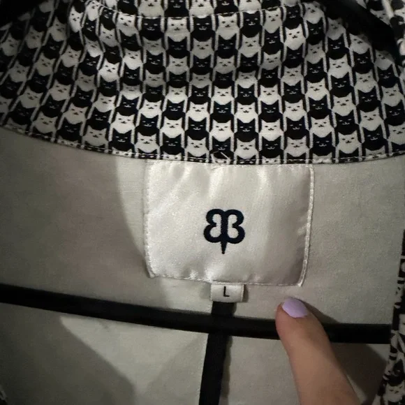 Betabrand Catstooth Transcendent Blazer - Black & White - Size Large - Picture 5 of 8